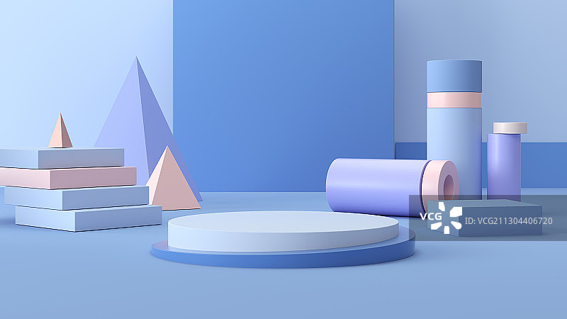 三维渲染的产品展示平台图片素材