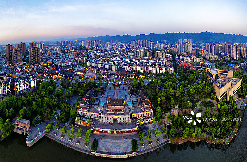 航拍重庆璧山秀湖公园图片素材