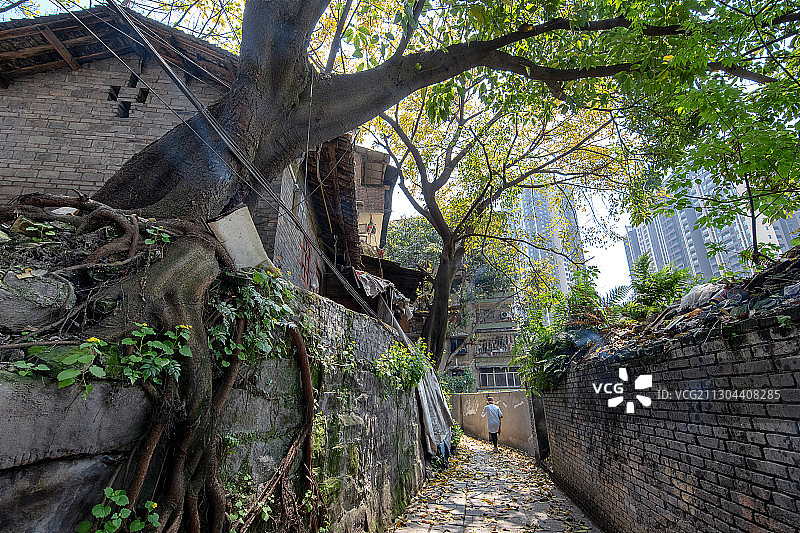 拆迁的重庆弹子石老街图片素材