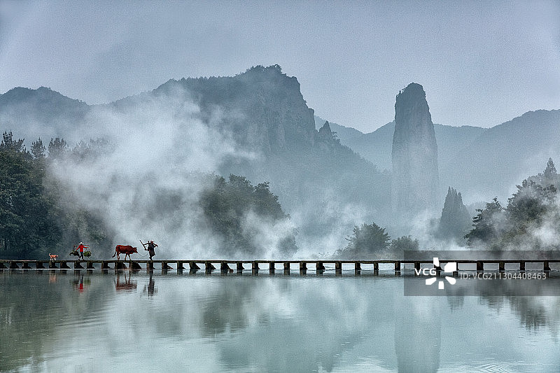 浙江省丽水缙云仙都农民图片素材