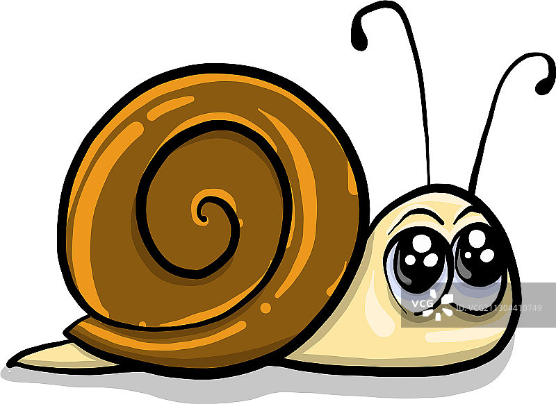 白色背景上的小蜗牛图片素材