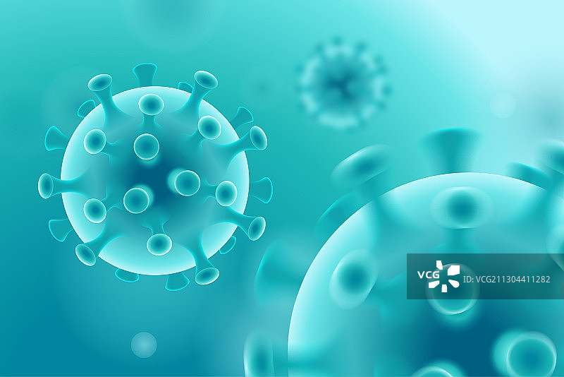 新型冠状病毒3D矢量插画图片素材