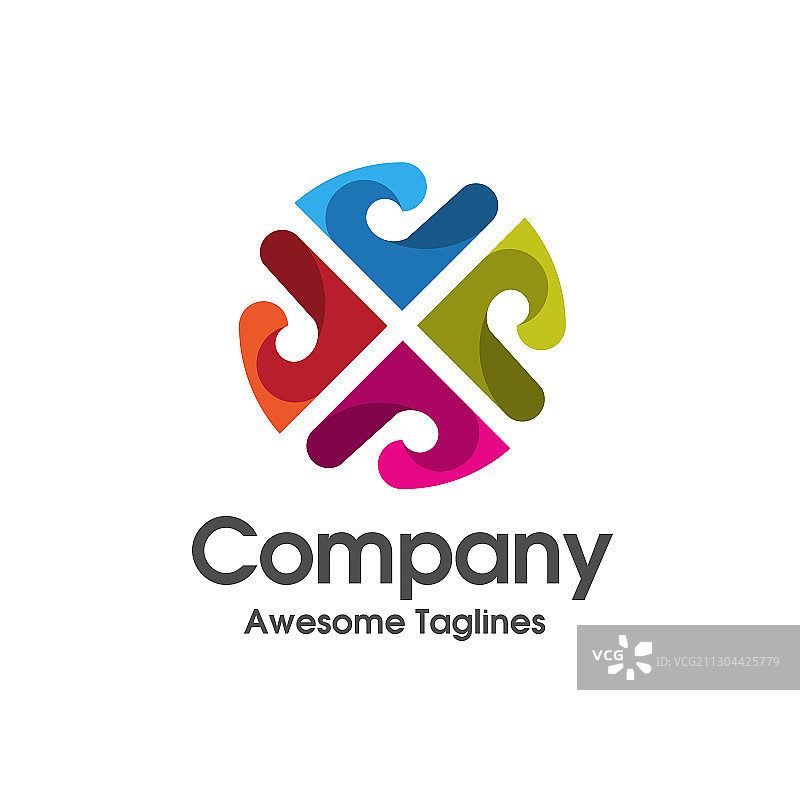 字母P彩色标志概念图片素材