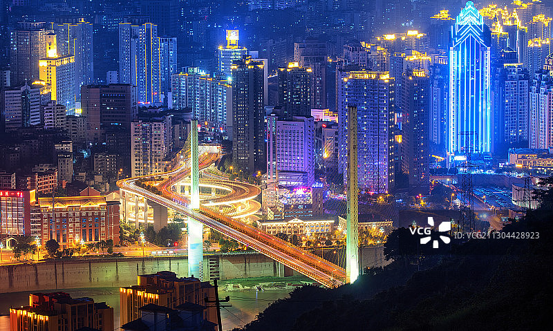 重庆市城市建筑涪陵乌江大桥图片素材
