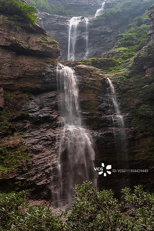 江西九江庐山三叠泉图片素材