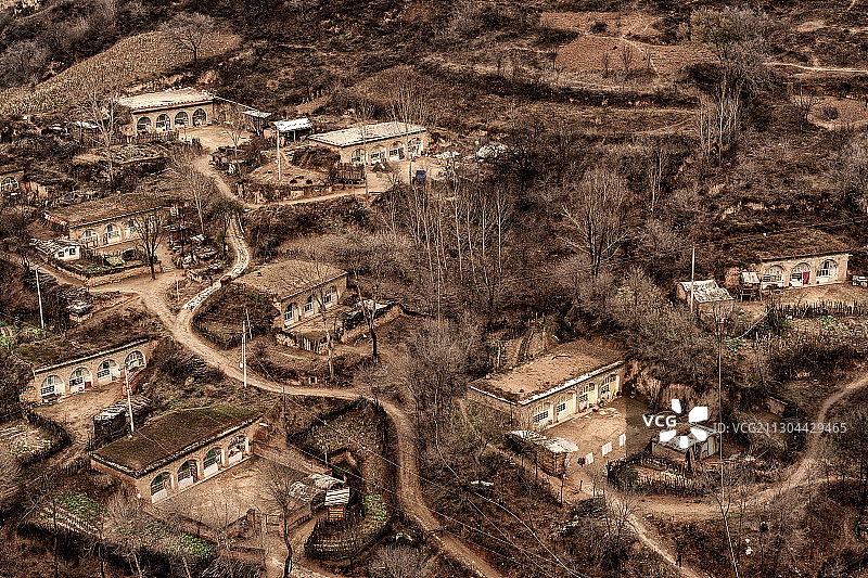 陕西延安窑洞图片素材