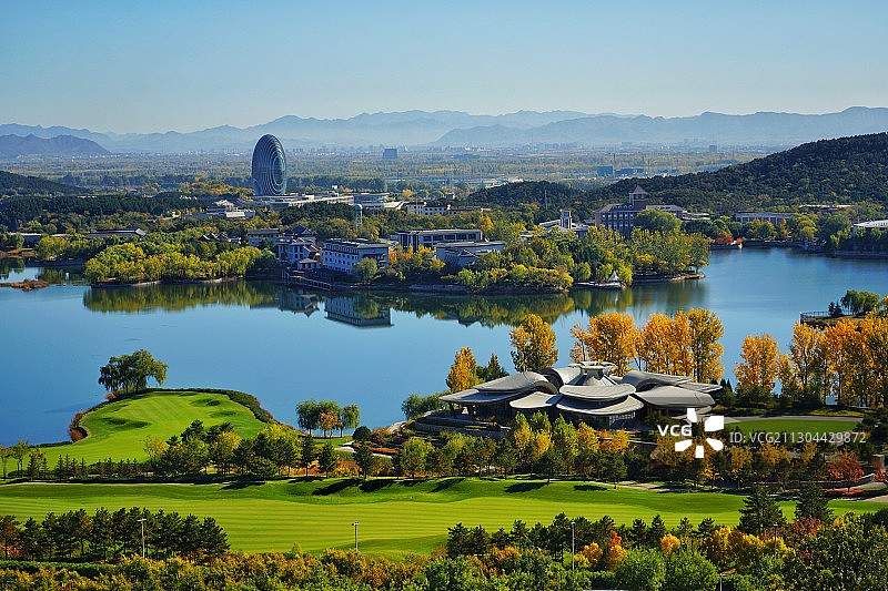 雁西湖西山步道图片素材