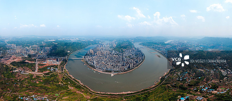 航拍重庆城市建筑-江津全景图片素材