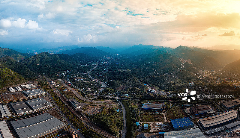 重庆万盛平山开发区全景图片素材