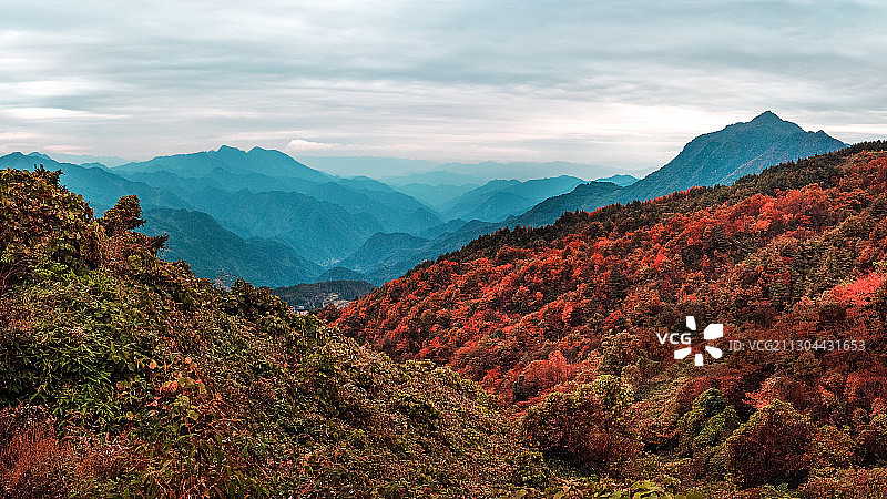 四川省南江县光雾山秋色图片素材
