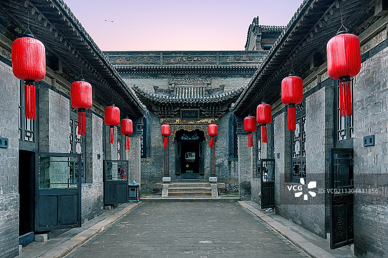 山西平遥古城乔家大院图片素材