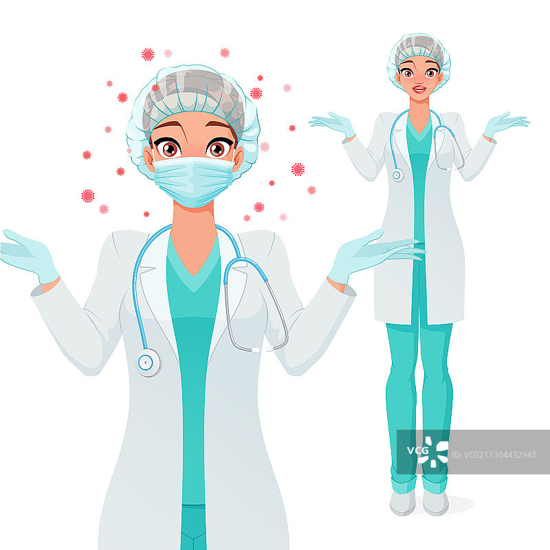 困惑的医生耸耸肩图片素材