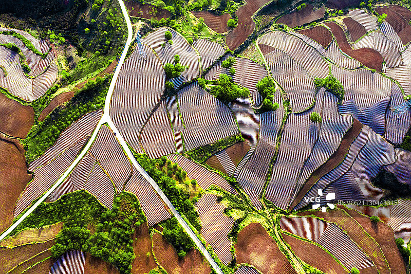 豫西山区田园如画图片素材