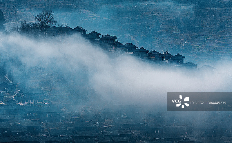 贵州省黔东南雷山西江千户苗寨图片素材