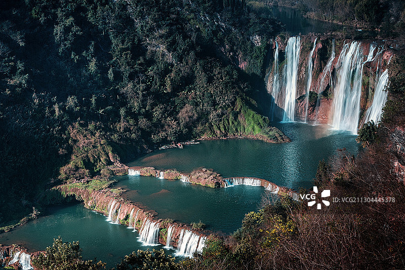 贵州罗平九龙瀑布群图片素材