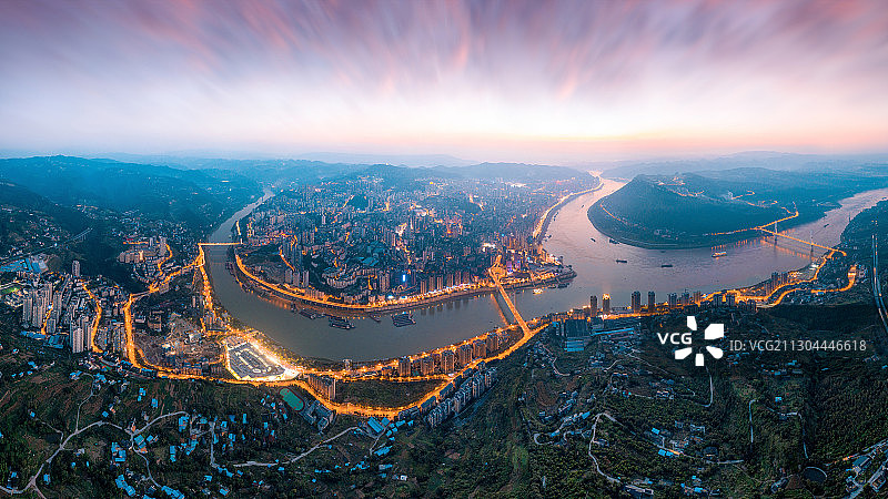 重庆涪陵城市建筑-长江乌江汇合处图片素材