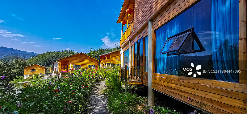 豫西山区兴起的“民宿”设施图片素材