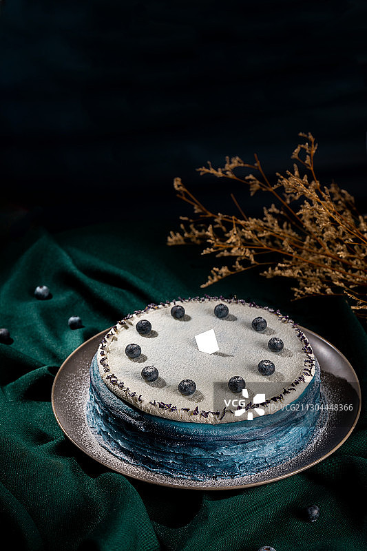 蓝莓蛋糕图片素材