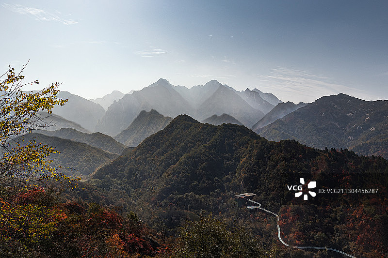 洛阳神灵寨秋色群山图片素材