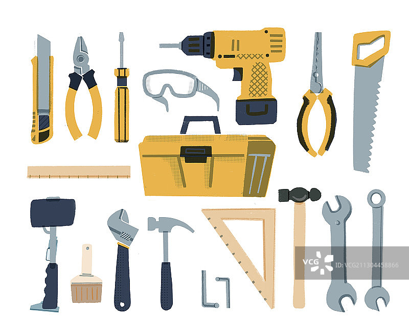 常用家居装修木工工具插图图片素材