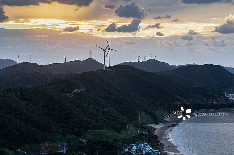 舟山衢山岛日落风光图片素材