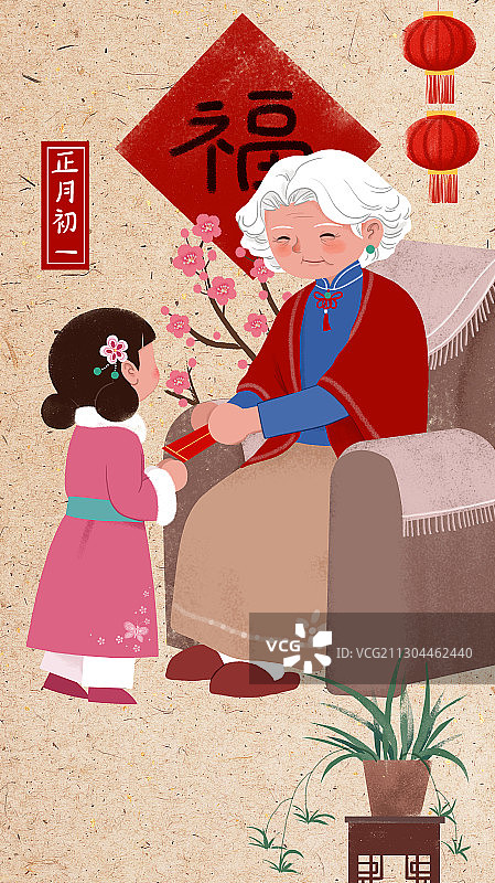 年俗大年初一图片素材
