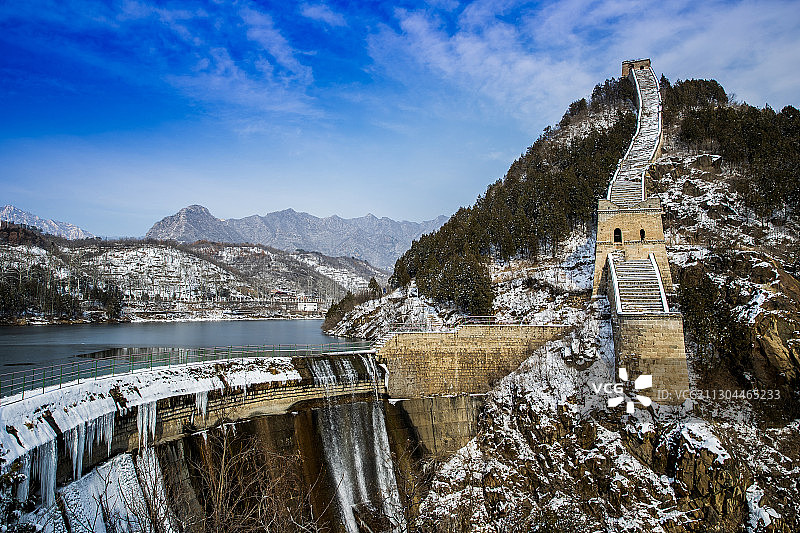 北京怀柔九渡河镇黄花城水长城图片素材