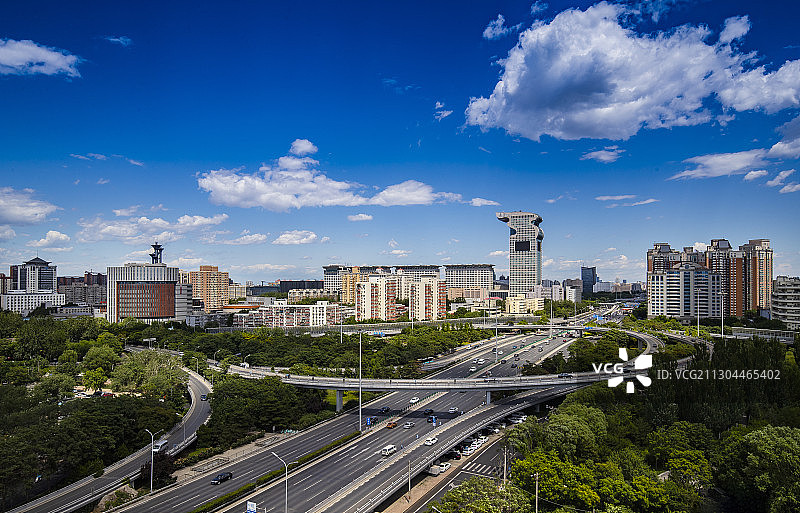 健翔桥位于北京朝阳区北四环图片素材