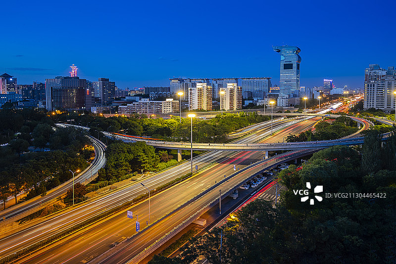 健翔桥位于北京朝阳区北四环图片素材