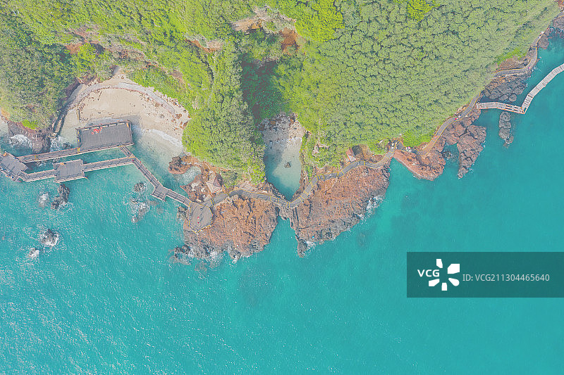 航拍火山岛北海涠洲岛图片素材