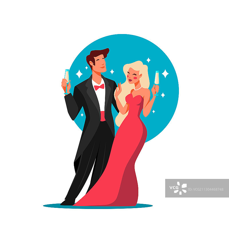 活动中的名人夫妇图片素材