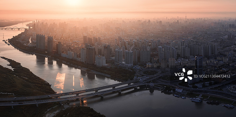 哈尔滨城市天际线图片素材