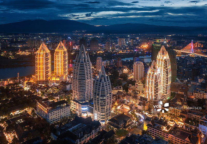 西双版纳夜景图片素材