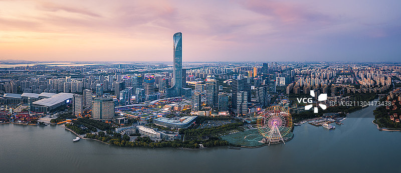 苏州城市天际线图片素材