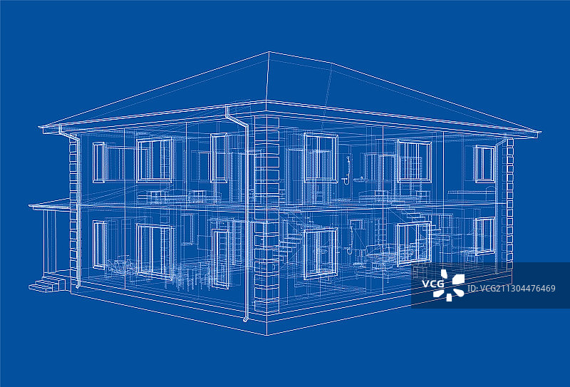 房屋抽象草图图片素材