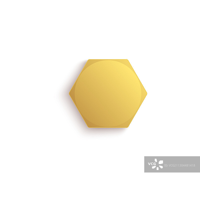 金色六边形螺丝头金属工业图片素材