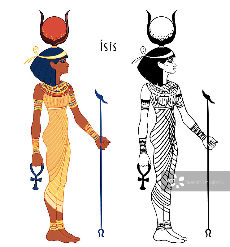 埃及神话中的伊西斯女神图片素材