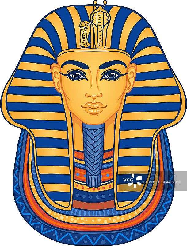 图坦卡蒙面具：古埃及法老图片素材