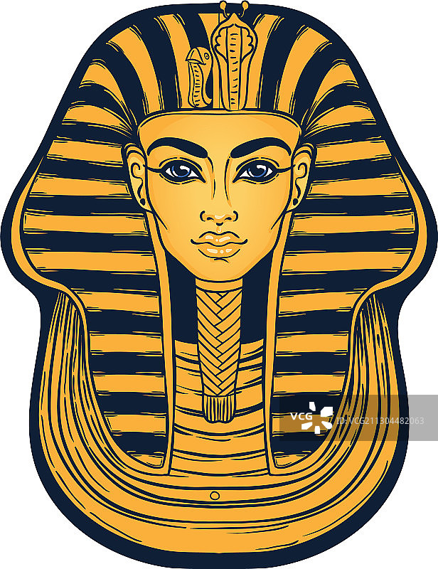 图坦卡蒙面具：古埃及法老图片素材
