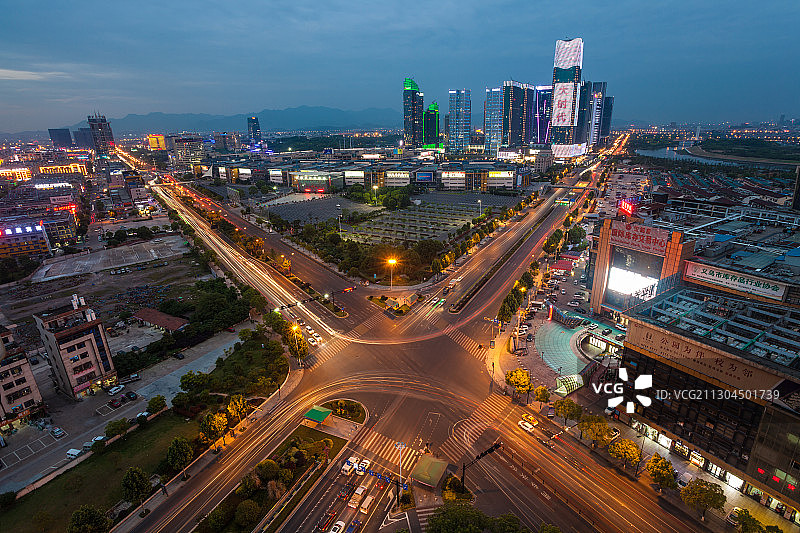义乌国际商贸城夜景图片素材