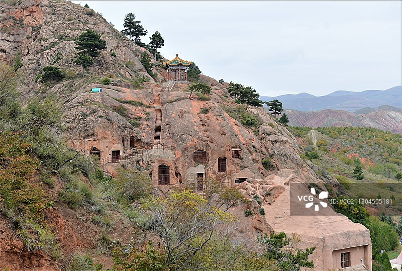 宁夏须弥山石窟群图片素材