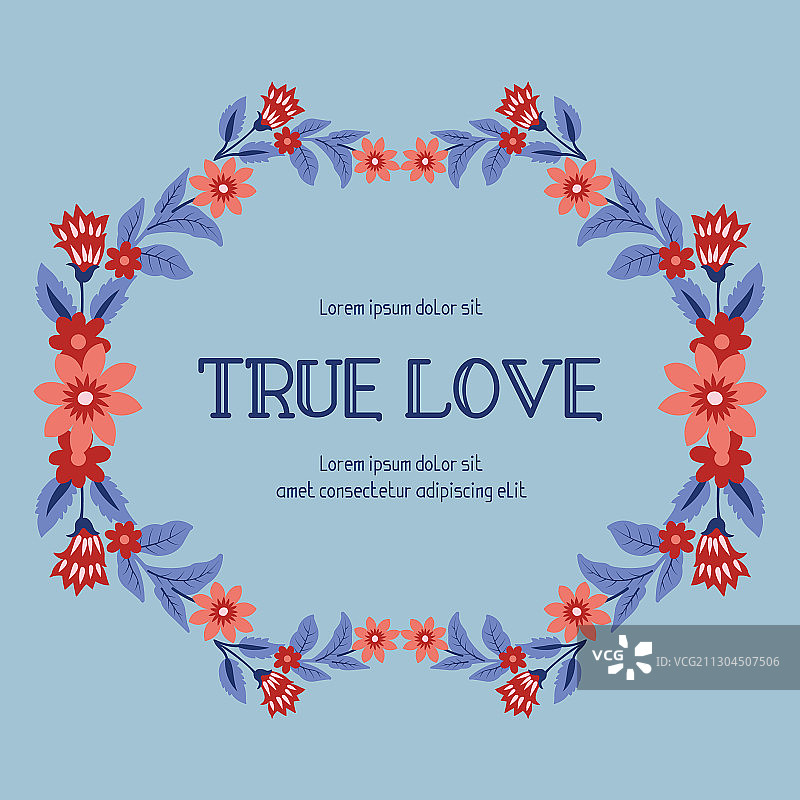 真爱邀请卡可爱边框设计图片素材