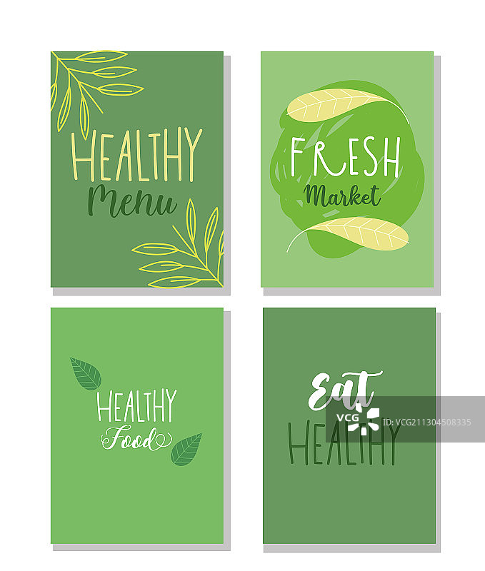 健康食品餐厅菜单宣传册宣传单图片素材