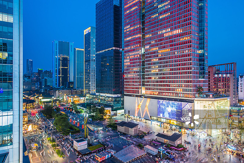 成都红星路广场图片素材