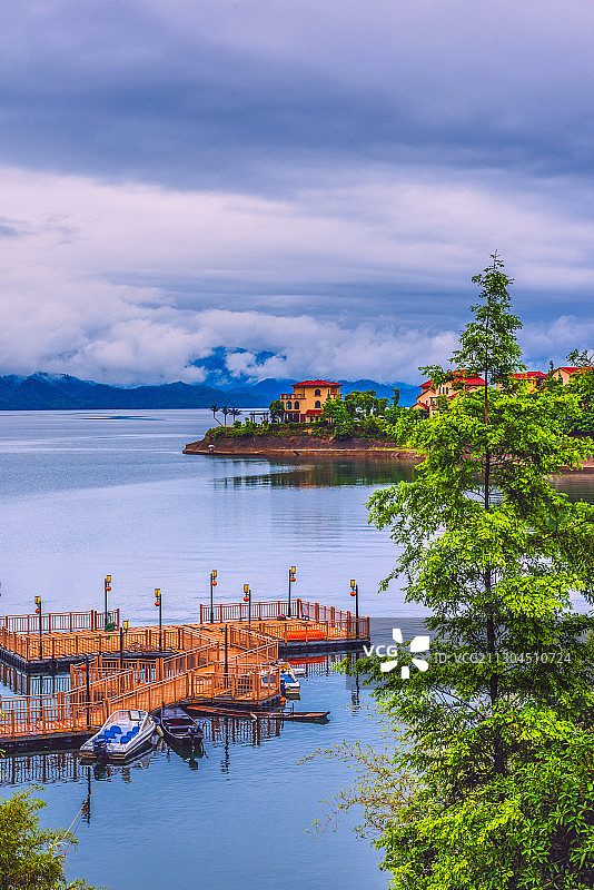安徽省黄山市黄山区太平湖风光图片素材
