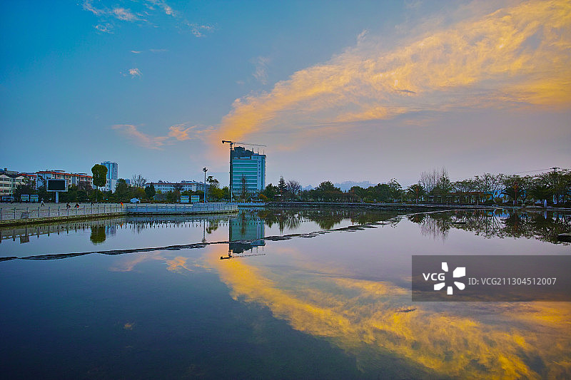 云南省玉溪市华宁县城市风光图片素材