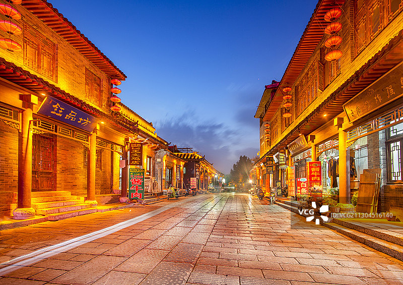 青州古城夜色图片素材