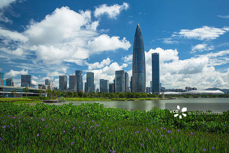 广东省深圳市南山区后海片区风光图片素材