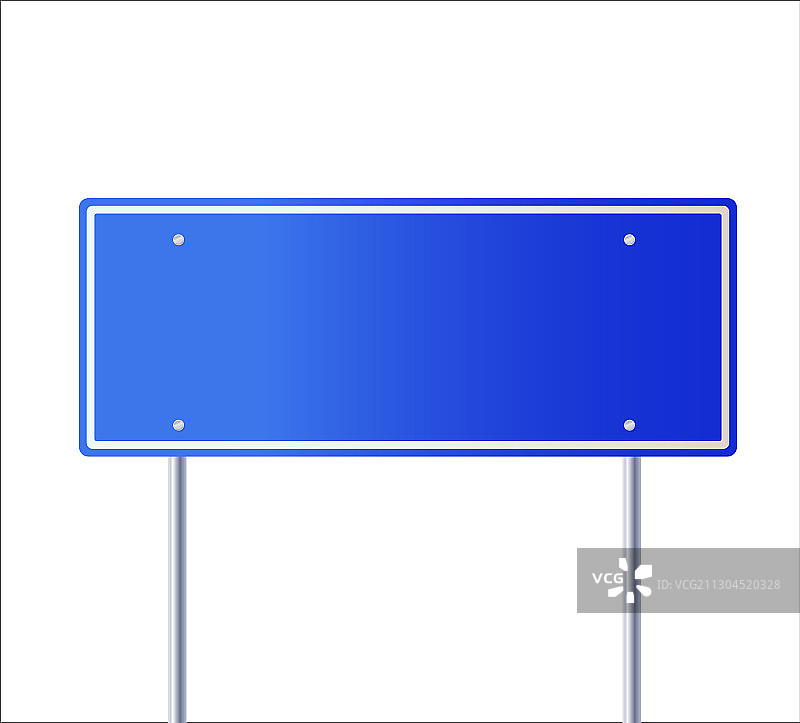 蓝色空白路标图片素材