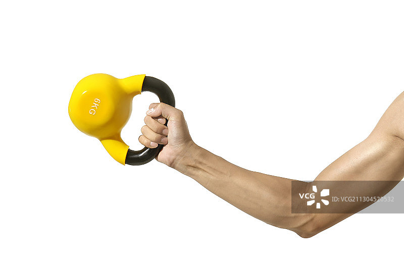 运动健身，手持哑铃练臂力图片素材